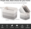 OIAHOMY Storage Basket, Woven Baskets for Storage, Cotton Rope Basket for toys,Towel Baskets for Bathroom - Pack of 3, Gradient Gray by TinyTreasures Baby Boutique