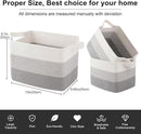 OIAHOMY Storage Basket, Woven Baskets for Storage, Cotton Rope Basket for toys,Towel Baskets for Bathroom - Pack of 3, Gradient Gray by CozyNest Decor