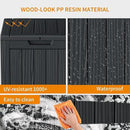 28 Gallon Deck Box Large Outdoor Storage for Patio Furniture,Outdoor Cushions,Garden Tools and Pool Supplies,Waterproof,Resin,Lockable(Black) by CozyNest Decor