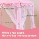 Princess Tent for Kids - 55" X 53" with Led Star Lights - Princess Toys - Toddler Play Tent Without Rug - Playhouse, Castle by TinyTreasures Baby Boutique