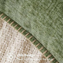 MIULEE Pack of 2 Couch Throw Pillow Covers 24x24 Inch Sage Green Farmhouse Decorative Pillow Covers with Stitched Edge Soft Chenille Solid Dyed Spring Pillow Covers for Sofa Bed Living Room by CozyNest Decor