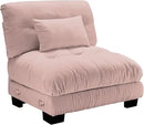 Armless Sofa W/1 Pillow - Pink by CozyNest Decor