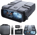 Night Vision Goggles, True 4K Night Vision Binoculars, Built-in Powerful Focusable IR, 6000mAh Rechargeable Battery, Super Large Display, Long Viewing Range, Free 64GB Card (Black 4k Pro) by TinyTreasures Baby Boutique
