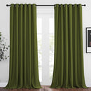 NICETOWN Bedroom Room Darkening Curtains 95 inch Length - Triple Weave Energy Saving Thermal Insulated Solid Grommet Room Darkening Draperies for Patio/Hall (1 Pair, 80 inches Wide, Olive) by TinyTreasures Baby Boutique