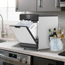 Nugget Ice Maker Countertop, 40 LBS/Day with 10 LBS Storage Bin, Freestanding/Countertop Ice Maker Machine Stainless Steel, Soft Chewable Pellet Ice Machine for Home Bar Kitchen Office, Self-Cleaning by CozyNest Decor
