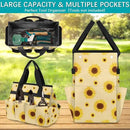 Sunflower Gardening Tool Bag,Heavy Duty Garden Tote Bag,Portable Oxford Gardening Storage Basket Organizer Handbag with Pockets Handle,Hand Tools Gifts for Outdoor Garden Lawn Yard by GreenHaven Gardens