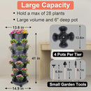 Vertical Planter 7 Tier Stackable Planters Garden Planters Strawberry Herb Flower and Vegetable Planter Indoor Outdoor Gardening Pots with Removable Wheels and Tools by CozyNest Decor