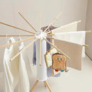 JOOM Tripod Clothes Drying Rack, Garment Rack Portable and Foldable Space Saving Laundry Drying Rack - Drying Rack Clothing 12 Rods Wooden by CozyNest Decor