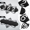 House Address Plaques Metal Address Sign Outside House Number Mailbox Number Sign for House Home Hotel Office Garden Decorative Wall Plaque(13.8 inch,Delicate Style) by GreenHaven Gardens