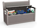 80 Gallon Storage Bench Deck Box, Waterproof and Lockable Outdoor Storage Furniture for Patio, Garden, and Porch – Perfect for Storing Garden Tools and Cushions (Gray) by CozyNest Decor