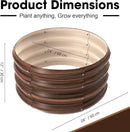 2x2x1ft Round Galvanized Raised Garden Bed Outdoor Metal Planter Box Raised Beds for Gardening,Vegetables,Fruits,Flowers & Herbs (Brown) by GreenHaven Gardens