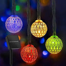 Solar Moroccan String Lights Outdoor 60 LED 36 Ft Globe Fairy Lights with 8 Lighting Modes, Waterproof Solar Powered String Lights for Garden Yard Gazebos Camping Party (Multicolor) by GreenHaven Gardens
