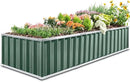 KING BIRD Galvanized Raised Garden Bed with 2 Installation Methods for DIY, 101" x 36" x 18" Heightened Planter Kit Box Outdoor for Deep-Rooted Vegetables, Flowers, Green by GreenHaven Gardens