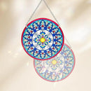 Mandala Suncatcher Stained Glass - Handmade Gifts for Women, Suncatchers for Windows - Window Hangings with Chain and Hook, 6 inch Stained Glass Suncatcher for Mom by GreenHaven Gardens