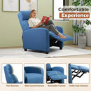 BestMassage | Recliner Chair | No Massage Function | Textile Blue | with Lumbar Support, Adjustable Push Back, Wide Armrests, Footrest & Padded Seat | Easy Assembly | for Living Room, Home Theatre by CozyNest Decor