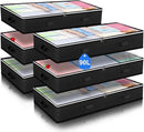 6 Pack Under Bed Storage Containers Organizer, Large Capacity Underbed Clothes Storage Bins, Bedroom Organization and Storage, Foldable Storage Bags for Clothes Pillow Blankets Bedding by CozyNest Decor