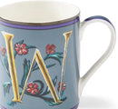 Spode Kit Kemp 12oz Mug in Fine China, W Initial - Custom Coffee Cup for Hot Beverages, Personalized Gift Idea for Her, Him, Friends, Coffee Lovers - Stylish Letter Mug for Daily Use, Dishwasher Safe by CozyNest Decor