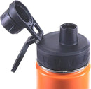 DRINCO Stainless Steel Water Bottle Spout Lid Vacuum Insulated Double Wall Water Bottle Wide Mouth (40oz 32oz 22oz 18oz 14oz) Leak Proof Keep Cold Sport Camping Hiking (22 oz, 22oz Orange) by CozyNest Decor