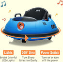 12V Electric Ride on Bumper Car for Toddlers, Kids Bumper Car with Remote Control, LED Lights & 360 Degree Spin, Indoor and Outdoor for 18+ Months Kids (Blue) by TinyTreasures Baby Boutique