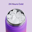 Kids Insualated Water Bottle with Straw - 12oz Stainless Steel Water Bottle with Dual Spouts, Leak-Proof, BPA-Free, Double Wall Vacuum Keeps Cold for 24 Hours for Sports, Travel, School (Peach Dream) by CozyNest Decor