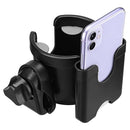 Suranew Universal Stroller Cup Holder, Adjustable Drink Holder with Phone Holder for Baby Stroller, Wheelchair, Walker, Bike, Scooter, Gifts for Family Member. by TinyTreasures Baby Boutique
