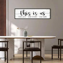 This Is Us Sign Wall Decor: Family Signs for Home Decor Living Room Wall Art Framed 16"x48"Large Farmhouse Rustic Home Sign Wall Decor Above Bed,Country Wall Plaques Hanging Master Bedroom Decor by CozyNest Decor