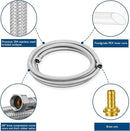 Dishwasher Installation Kit - 10 FT Stainless Steel Braided Dishwasher Hose kit,Food Grade PEX Inner Tube Water Line with 3/8"x 3/8"x 3/8" Tee Stop Valve,3/8"x 3/8"MIP Elbow,3/8"x 3/4"FHT Elbow by CozyNest Decor