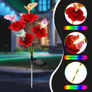 Solar Butterfly Rose Garden Lights Outdoor Waterproof Decorative Flower Garden Decor Yard Patio Lawn Outdoor, Gifts for Mother's Day3 Pack Gifts for Women (Butterfly Rose) by GreenHaven Gardens