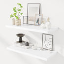 32" Floating Shelves for Wall, 12" Deep Slim White Floating Shelves, Wall-Mounted Shelves for Bedroom, Living Room, Kitchen, Bathroom - Set of 2 by CozyNest Decor