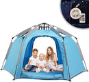 Portable Hexagon Kids Play Tent with LED Strip Lights Indoor Children Play House Easy Set-up Space Tent Dream Tent for Night.4-5 Person Birthday Gifts by TinyTreasures Baby Boutique