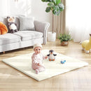 Baby Play Mat 48"x48" – Thick, Non-Slip Foam Mat for Babies and Toddlers. Foldable, Scrubbable, Odorless, and Soft, Ideal for Playpens, Crawling, and Indoor Playtime-Beige by TinyTreasures Baby Boutique