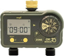 Vego 2 Zone Sprinkler Timer with Brass Inlet- Watering Timer for Garden Hose with Dual Channel Programmable Rain Delay/Manual Watering/Automatic Irrigation - Water Hose Timer for Yard Lawn by GreenHaven Gardens
