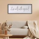 It Is Well With My Soul Wall Decor 32"x12" Bible Verse Christian Scripture Wood Framed Art Sign for Master Bedroom Living Room(Black) by CozyNest Decor