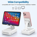 JTEMAN Portable Phone Stand with Speaker Bluetooth Wireless,Gifts for Men Women,Birthday for Women,Kitchen Gadgets for Men,Phone Holder for Desk - White by GreenHaven Gardens
