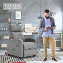 BestMassage | Recliner Chair | with 2 Point Massage Function | Textile Grey | with Lumbar Support, Adjustable Push Back, Footrest & Padded Seat | Easy Assembly | for Living Room, Home Theatre by CozyNest Decor