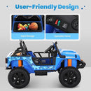 24V Kids Toddler Ride On Truck Electric Car Kids Ride On Truck Car Electric Jeep Off-Road Truck for Parent Remote Control LED Lights Music Powerful Wheels for Ages 3+(Blue) by TinyTreasures Baby Boutique