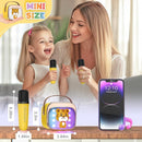 FLUESTON Mini Karaoke Machine for Kids Adults, Portable Bluetooth Speaker with 2 Wireless Microphones, Birthday Kids Gifts Toys for Girls Ages 3, 4, 5, 6, 7, 8, 9,10,11,12+ Years Old by TinyTreasures Baby Boutique