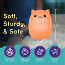 Lumipets Remote Control Silicone Night Light for Kids - Cat Design with 9 Soft Colors & Sleep Timer - Rechargeable, Battery-Operated Lamp for Bedroom | Baby Nursery, Toddler, Girls, Boys by TinyTreasures Baby Boutique