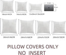 Fancy Homi 2 Packs Pure White Decorative Throw Pillow Covers 22x22 Inch for Living Room Couch Bed, Rustic Farmhouse Boho Home Decor, Soft Corss Corduroy Patchwork Accent Square Cushion Case 55x55 cm by CozyNest Decor