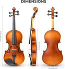 Vangoa 1/2 Violin Set for Beginners Kids Student Fiddle Half Size Acoustic Violin Outfit with Starter Kit for Children Teens, Natural by TinyTreasures Baby Boutique