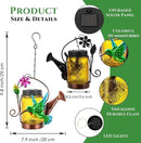 2 Pack Solar Lanterns Outdoor Waterproof Kettle Hanging Solar Lantern, Watering Jar Outdoor Solar Lanterns with Hummingbird Decor for Yard Garden Tree by GreenHaven Gardens