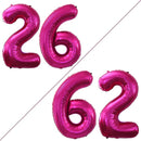 GOER Number 26 Balloons for 26th Birthday Party Decorations,42 Inch Jumbo Foil Helium 62 Balloons for 62nd Birthday Party Decoration (Bright Peach) by TinyTreasures Baby Boutique