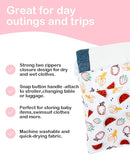 ALVABABY 3 Cloth Diaper Wet Dry Bags Waterproof Reusable with Two Zippered Pockets Travel Beach Pool Daycare Soiled Baby Items Yoga Gym Bag for Swimsuits or Wet Clothes Small Medium Large 3L-ZM27 by TinyTreasures Baby Boutique