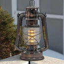 YAKii LED Vintage Lantern Metal Hanging Hurricane 12 LED Dimmer Switch Warm White Battery Operated Power Outage Indoor Camping Lighting Outdoor Brooklyn (Copper 2 Pack) by CozyNest Decor