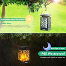 TomCare Solar Lights Upgraded Solar Lantern Flickering Flame Outdoor Hanging Lantern Decorative Lighting Solar Powered Waterproof LED Flame Umbrella Lights for Patio Garden Deck Yard, 4 Pack by GreenHaven Gardens