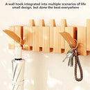 Wall Mounted Piano Key Hanger | Flip Style Hook | Entrance Wall Art Hook, Made of Oak Wood (3 Times Painted, 4 Times Polished) (Beech, 6Hooks) by CozyNest Decor