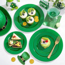 FLOWERCAT 60PCS Green Plates & St. Patrick's Day Plates - Heavy Duty Dark Green plates Disposable for St. Patrick's Party&Super Bowl- Include 30PCS 10.25" Dinner Plates & 30PCS 7.5" Dessert Plates by CozyNest Decor