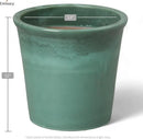 Emissary Round Stoneware Planter (Parent SKU 12012) (Green, 13" D x 12" H) by CozyNest Decor