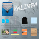 Kalimba Thumb Piano,YUNDIE Portable 21 Keys Mbira Finger Piano with Tune Hammer and Study Instruction,Musical Instruments Gift for Kid Adult Beginners Professional(Blue) by TinyTreasures Baby Boutique