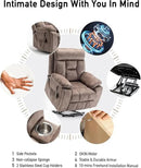 Lazy boy Recliner Chair with Cupholder/Power Lift Recliner Chair for Elderly， Electric Recliner/Big and Tall Recliners for People Up to 6'2"/350lb Range by CozyNest Decor
